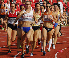 At the very start of the 800m a split second before making the decision to lead