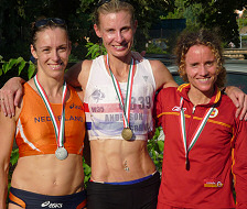 The medal winners from the 800m