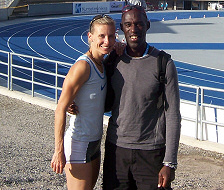 Greg and me next to the Stadium - how beautiful is this track - maybe I need to get out more....